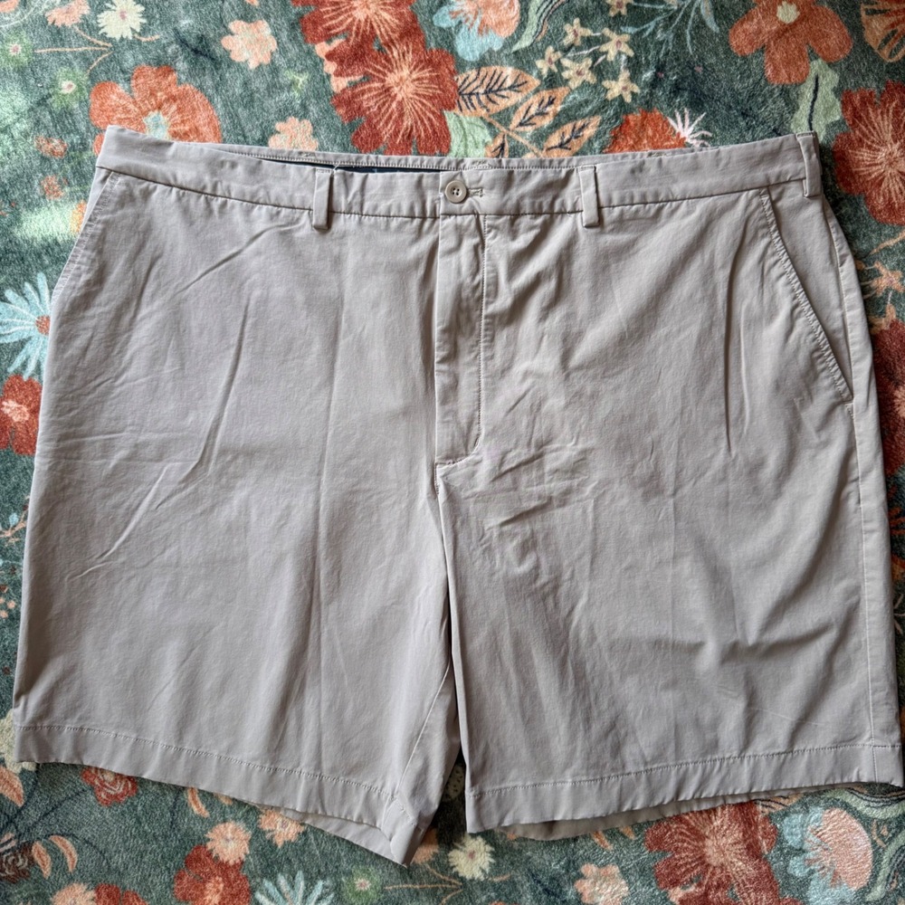 Vineyard Vines On The Go Shorts Mens 48 Khaki Tan Stretch Performance Chino 9"